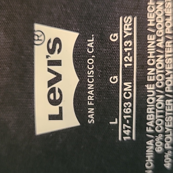 LEVIS BRAND BOY'S BLUE SHORT SLEEVE T-SHIRT SIZE LARGE - Picture 7 of 10